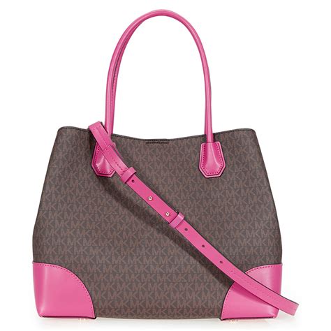 brown and red michael kors purse|Michael Kors large pink tote.